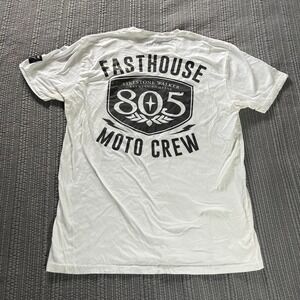 Fasthouse White Lightning West Coast Gas & Beer T-Shirt White Large Men's Tee